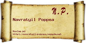 Navratyil Poppea névjegykártya